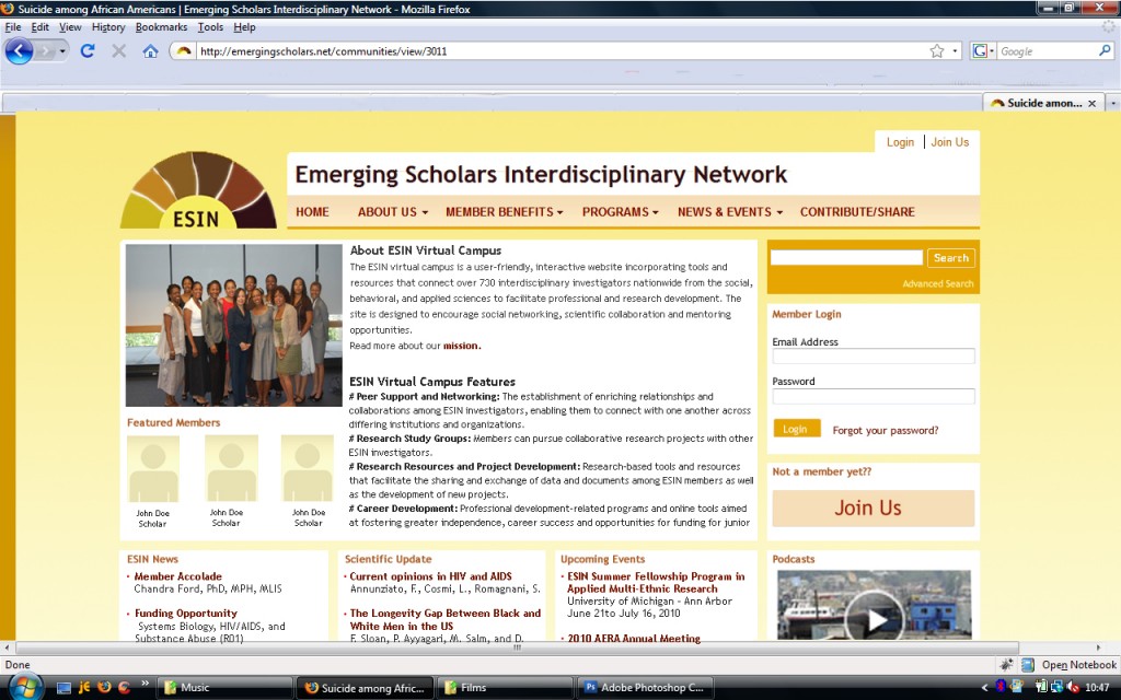 Sample-ESIN-public-site-screenshot